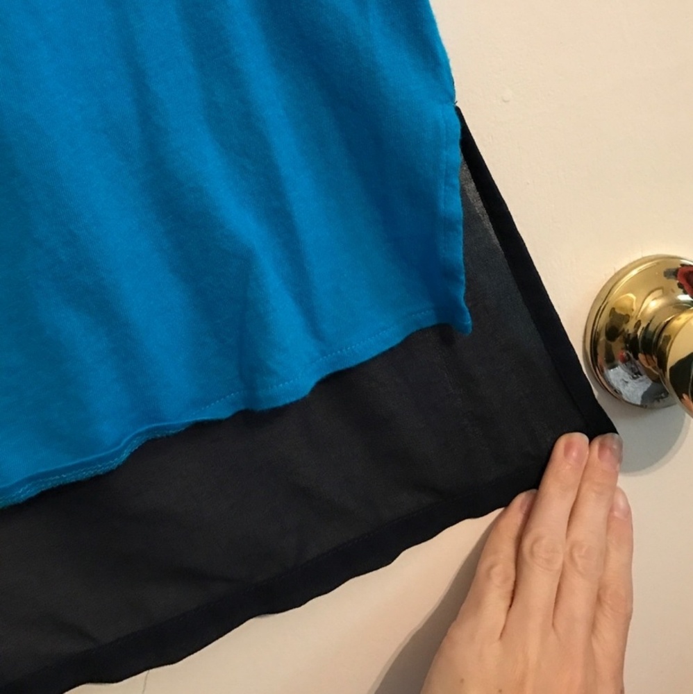 Express Blue Colorblock Tank Top - Picture 5 of 5